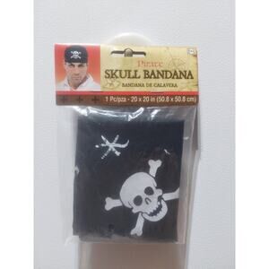 Pirate Bandana Crane Skull Black White Skull And Cross Bones Halloween Head Band